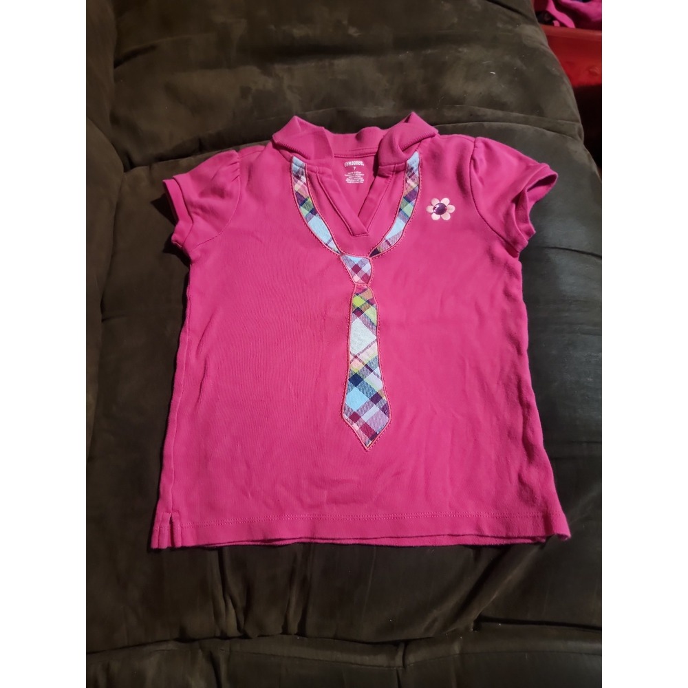 Gymboree smart and sweet‎ pink collared shirt size 7 tie